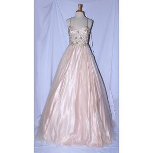 Layla K-Mayqueen LK85 Princess Ball Gown Style Prom Dress-Size 12-BLUSH-NEW